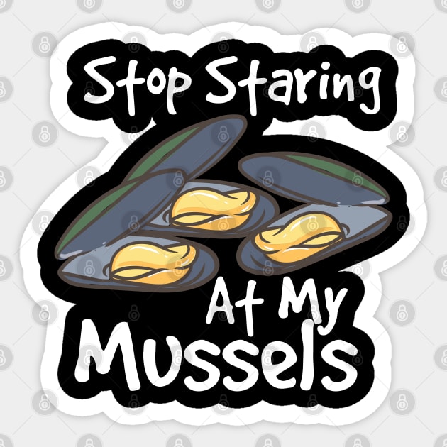 Mussels, Funny Oyster Sticker by maxdax